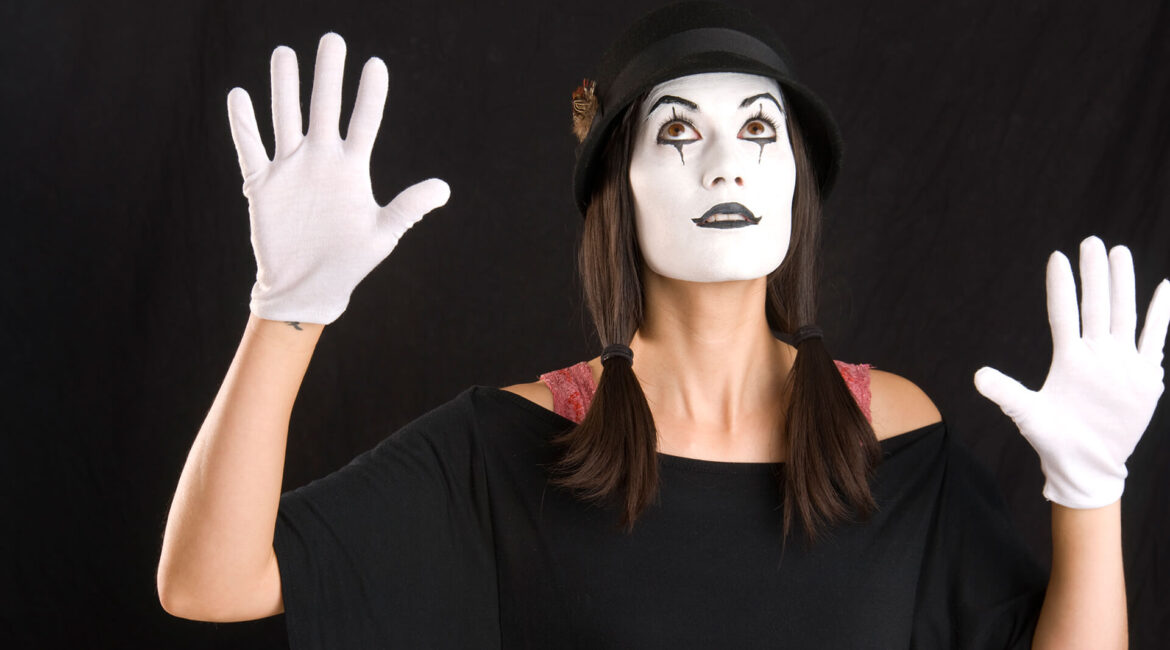 A mime girl